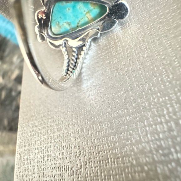 Artisan Crafted Royston Turquoise Solitaire Ring Sterling Silver 8.65ctw  SIZE 6 - Picture 11 of 12